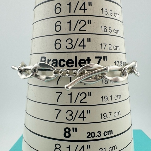 RARE Tiffany & Co. Elsa Peretti Mini Aegean Link Toggle Bracelet Sterling Silver - Picture 3 of 8
